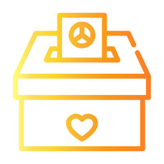 vote Line Gradient Icon