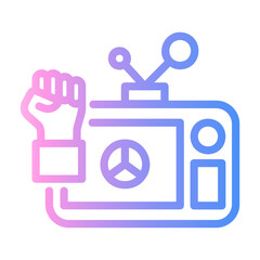 broadcast Line Gradient Icon