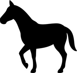 Zebra Silhouette Icon – African Wildlife & Safari Animal Symbol

