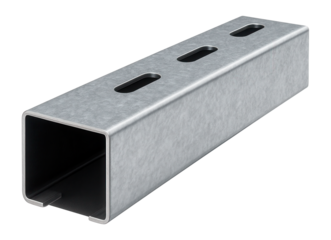 Galvanized C-profile rail for cable management systems in a data center