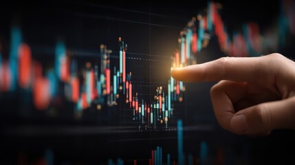 Elegant photo of stock market graph.