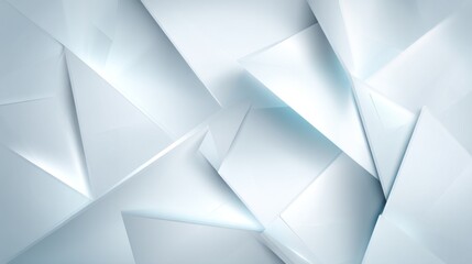 Clean Abstract White Geometric Triangle 3D Background Design