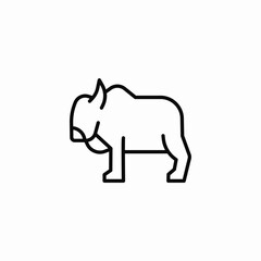animal bull icon sign vector
