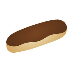 chocolate eclair vector