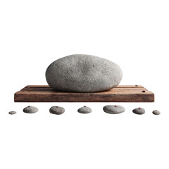 Smooth Stones on Wooden Surface for Tranquil Decor