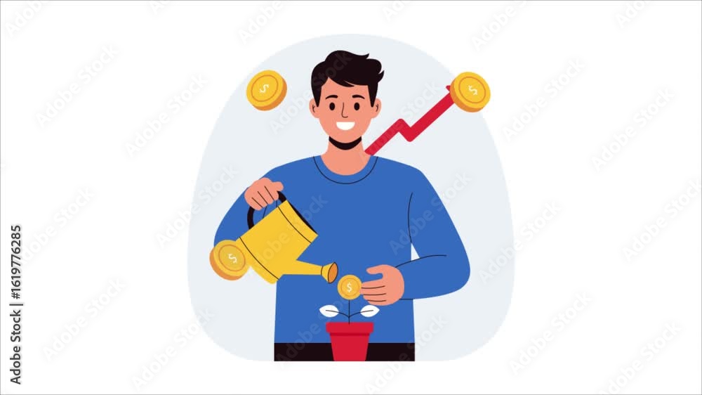 Poster coin saving animation mp4 file