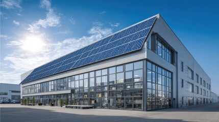 Obraz premium Elegant photo of modern office building in the city.