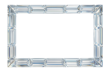 Rectangular frame of interlocking prisms, casting refracted rainbow patterns outward.