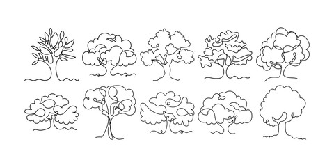 Tree Line Art