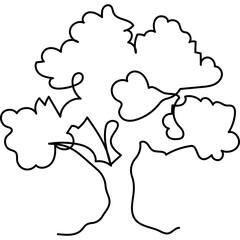 Tree Line Art