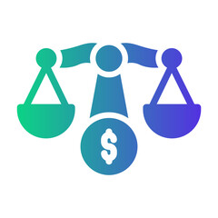 equal payment Gradient icon