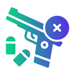no gun Gradient icon