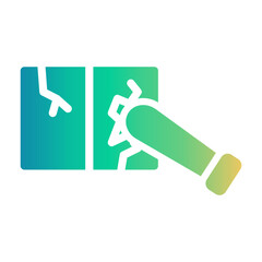 broken window Gradient icon