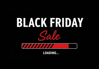 Promotion loading bar for the friday sale event on a dark backdrop