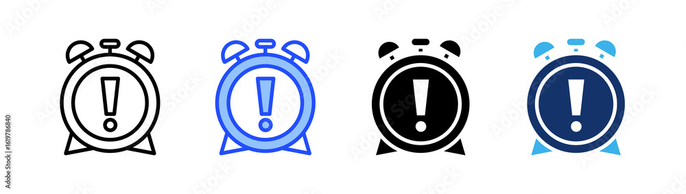 Poster urgency icon collection with multiple styles