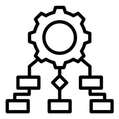 Fototapeta premium Process Mapping Icon Element For Design 