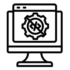 No-Code Platform  Icon Element For Design
