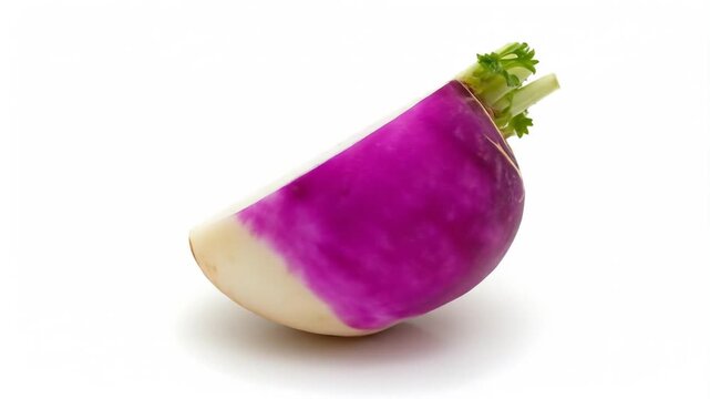 Radish half cut open, showing inner layers
