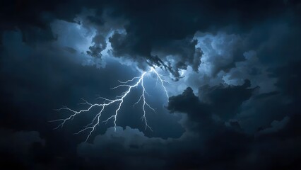Storm Sky Lightning Explosion Cloud Texture Moody Background Atmospheric Weather Concept Image