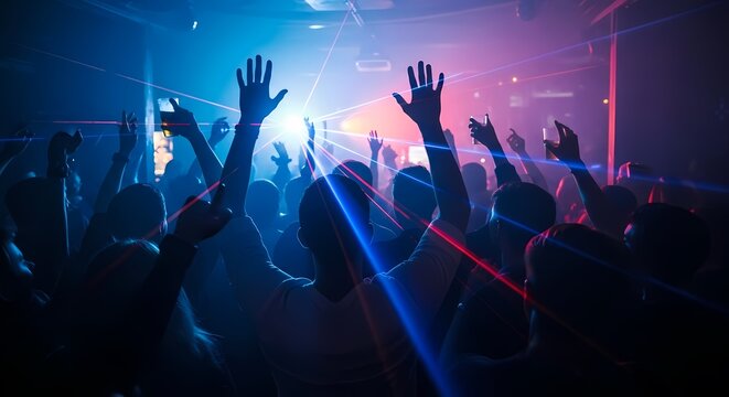 a group of people clubbing footage