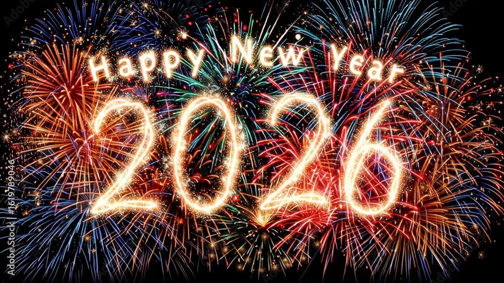Poster fireworks display with the number 20 and 2016 written in the middle. the fireworks are lit up in a v