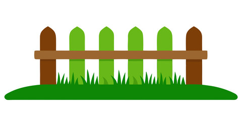 Green grass fence simple wood wooden fence simple design