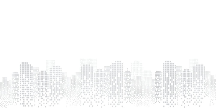 Modern city skyline animated trailer background vector illustration design monochrome buildings front.