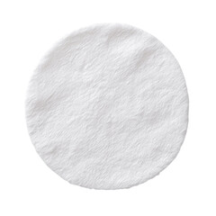 simple, clean and fluffy circular white cotton pad  isolated on white background