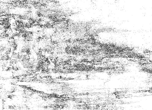 Distressed Black and White Grunge Texture &ndash; Dirty Grainy Overlay with Scratches and Damage