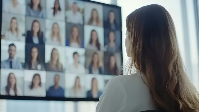 Person attending a video conference