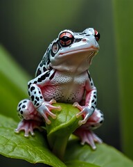 frog on a leaf