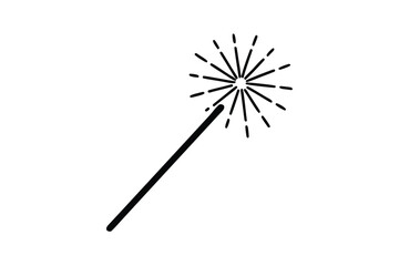 outlined sparkler stick with glowing effect   fest