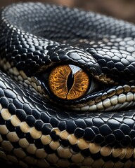 close up of python