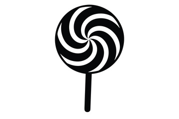 minimalist icon of candy swirl lollipop in christm