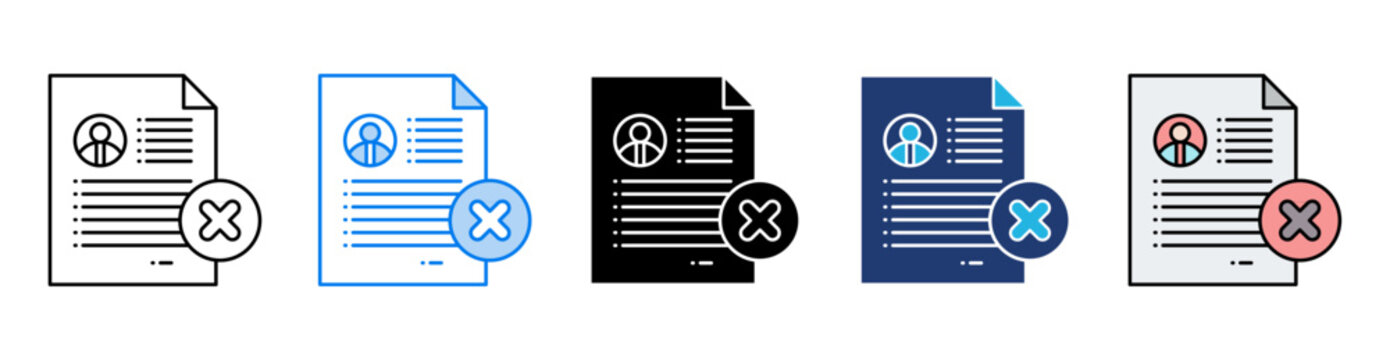 Rejected icon set multiple style collection