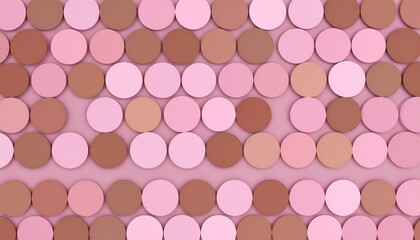 Abstract pattern of circles in shades of pink and brown
