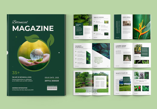 Botanical Magazine Template Layout