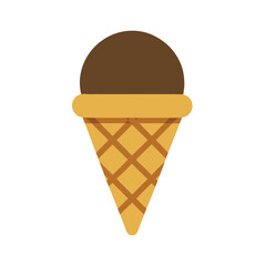 Ice cream vector illustration, Chocolate Ice Cream Thin Line Icon