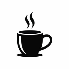 Vector illustration of Hot Coffee Cup Icon: Simple Mug Graphic for Cafe, Restaurant, and Beverage Brands
