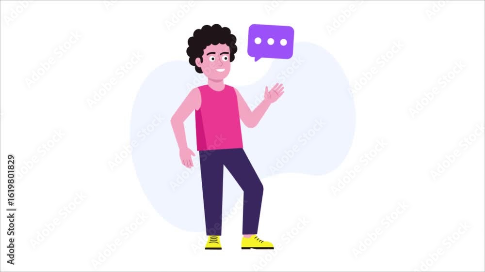 Poster expressing an opinion animation mp4 file