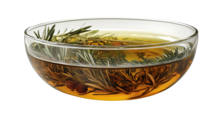 Herbs infused in olive oil create vibrance, created with AI, PNG