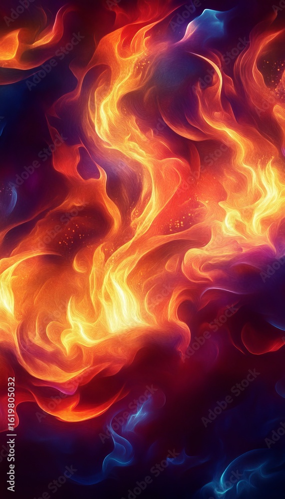 Poster dramatic inferno texture a fiery explosion creates a visually dynamic design element for art prints