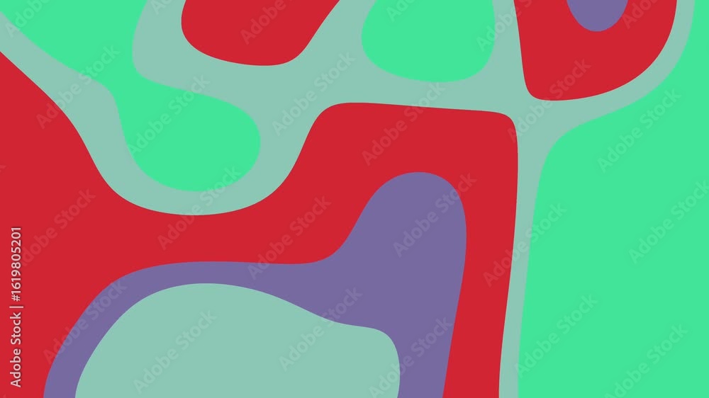 Aufkleber abstracts liquid abstract animated background with flowing shapes and vibrant colors in a seamless l