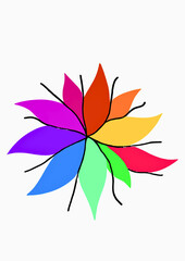 colorful flower vector illustration