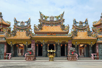 Wat Tham Katanyu (Sianluo Taitiangong) . Chinese traditional temple in Samut prakan in Thailand 