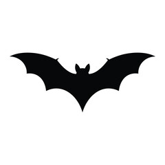 Fototapeta premium Bat Flying Bird Silhouette, Vector, Illustration, Outline, Line Art, Icon, Logo, White Background.