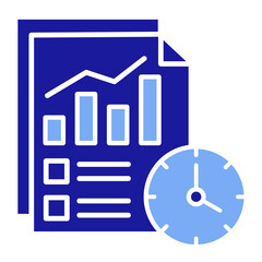 Scheduled Report  Icon Element For Design
