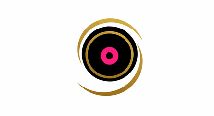 An abstract image of vinyl record, showcasing a stylish design.