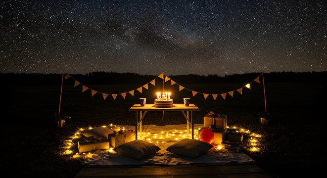 Magical Night Birthday Picnic Under the Stars