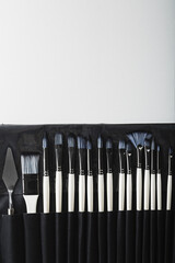 A set of art brushes for drawing on a white background